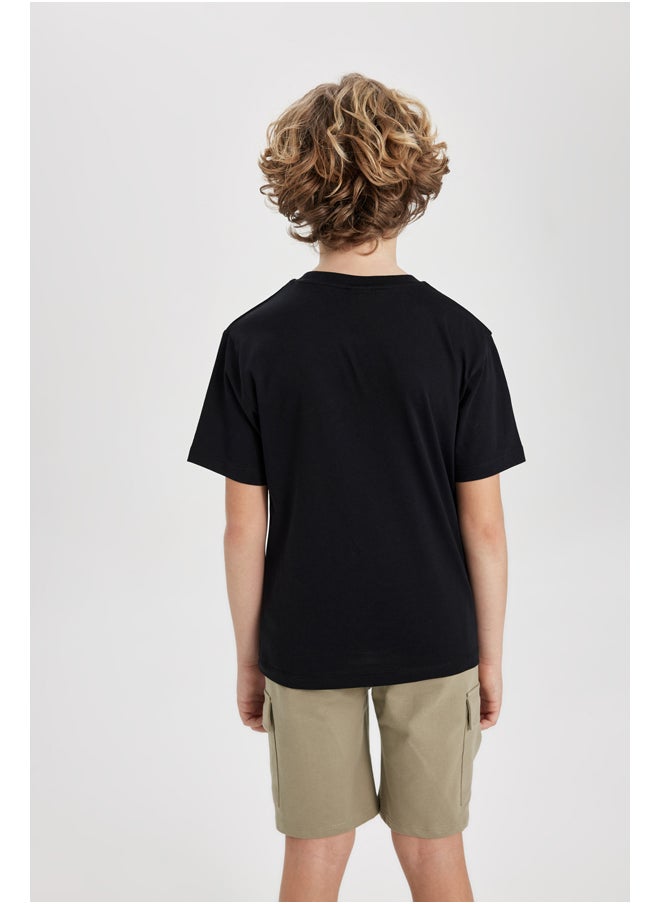 DeFacto - Boy Regular Fit Crew Neck Knitted Short Sleeve T-Shirt - Image 1