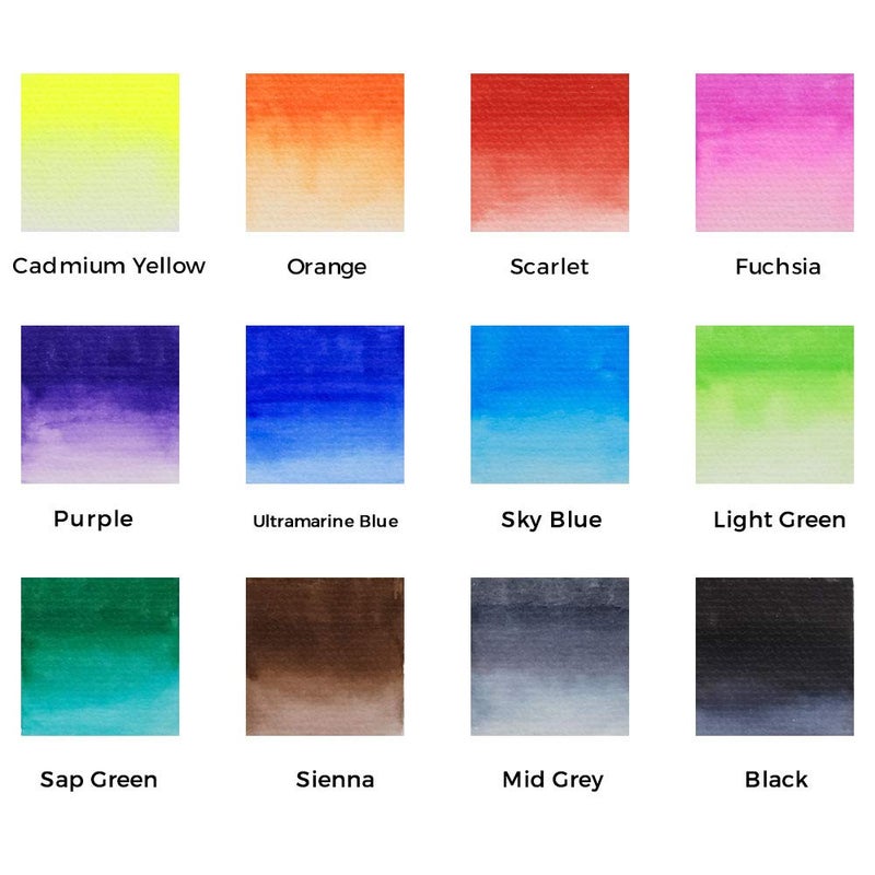 Mont Marte Mont Marte Premium Real Brush Pens, 12pc Artist Coloring Set, Super Flexible Brush Tip, Perfect for Creating a Range of Strokes, Ideal for Art, Design, Lettering and Coloring - Image 4
