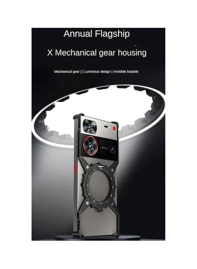 Case Compatible with ZTE Nubia Z70 Ultra 5G, Aluminum X-Shaped Mechanical Gear and 360° Rotating Stand 【Compatible Mag-Safe  - Image 2