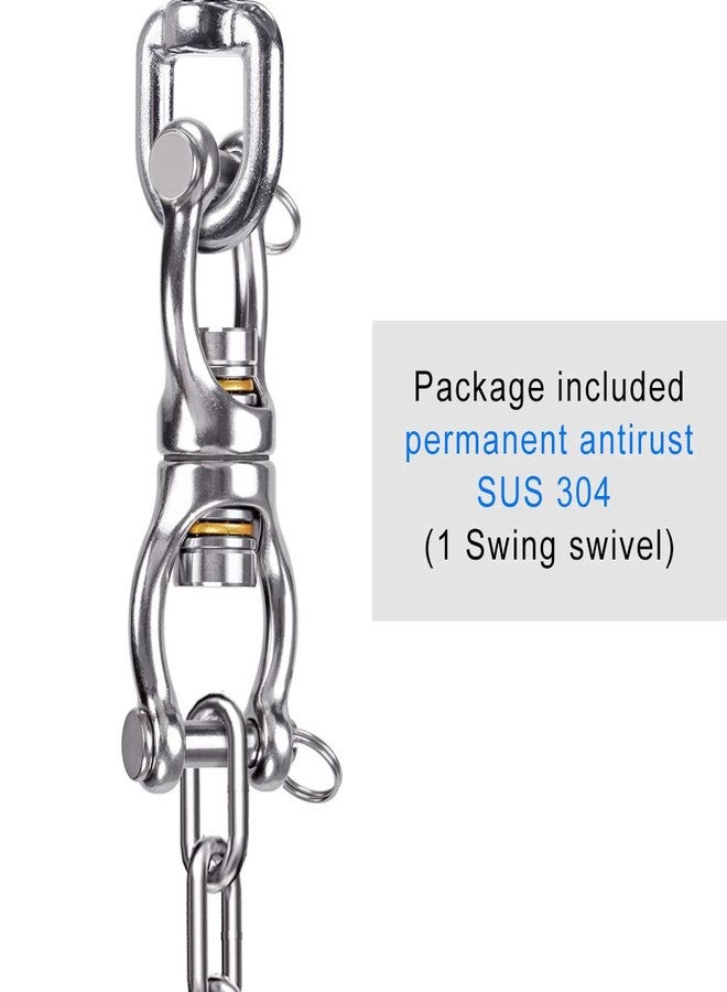 Dolibest SUS304 Silent Bearing Swing Swivel, Tire Swing Swivel with 2 Removeable Buckle for Web Tree Swing, Aerial Dance, Swing Yoga Swing Sets, 770LB Capacity - Image 5