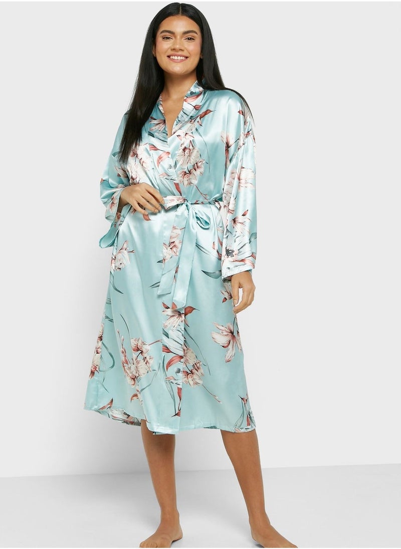 Printed Night Robe - Image 1