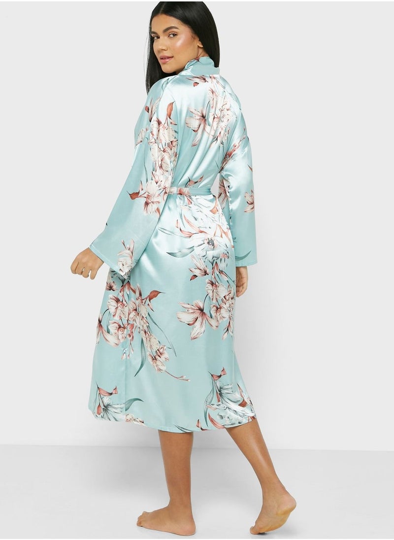 Printed Night Robe - Image 2