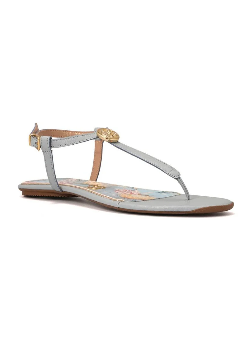 Carmen Steffens Flat Sandal with Floral Print Straps