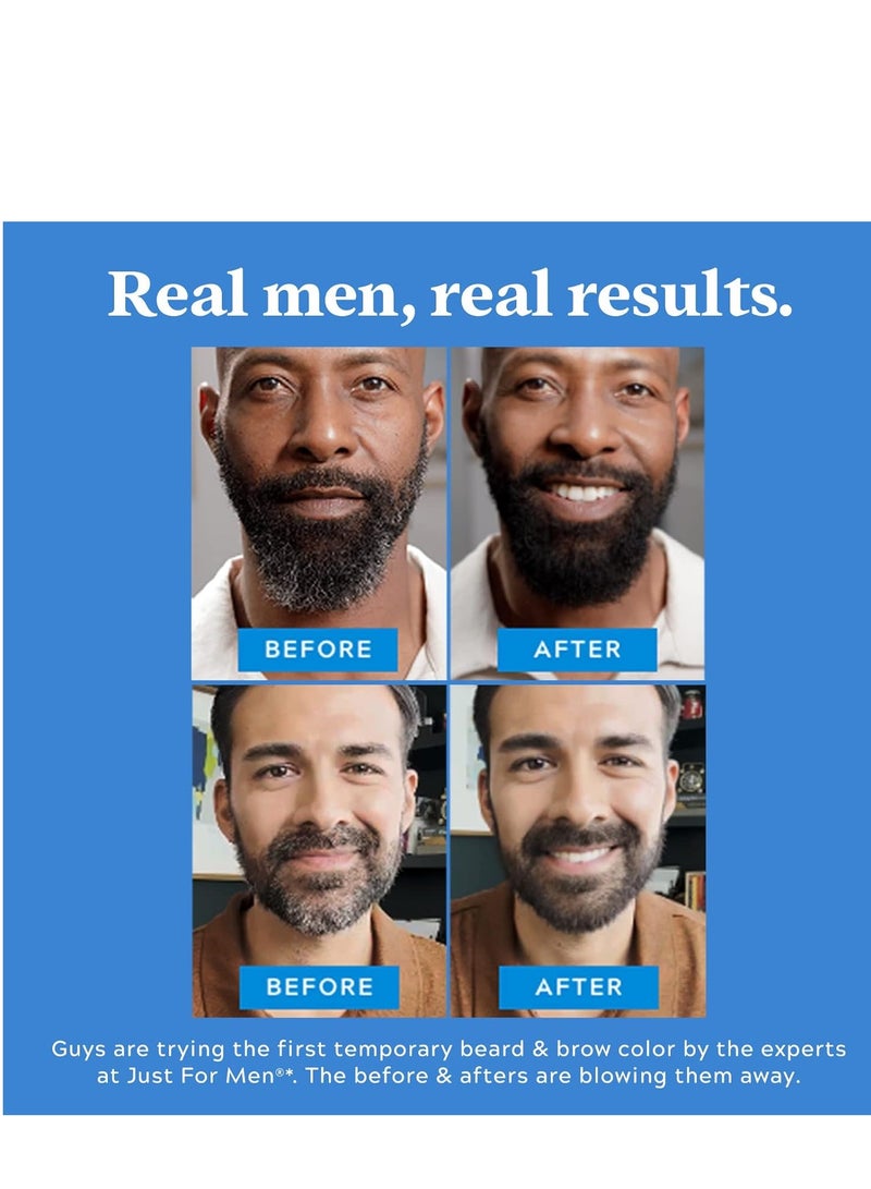 Just For Men Just for Men 1-Day Beard & Brow Color, Temporary Color for Beard and Eyebrows, For a Fuller, Well-Defined Look, Up to 30 Applications, Black  - Image 3