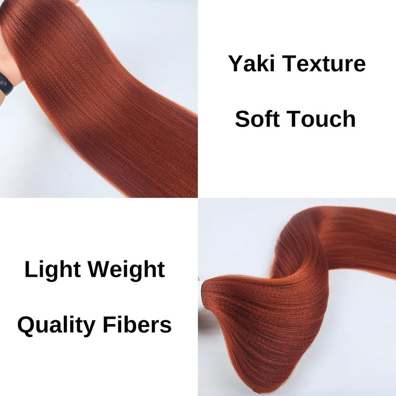 Leticia Ginger Braiding Pre Stretched Curly Deep Wave Boho Hair For Braiding Ez Braid Hair Extensions Colorful Synthetic Braids Boho Braiding Hair-Ginger - Image 4