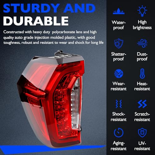 Misakomo Full LED Taillights - Brake Tail Light Compatible with 2021-2024 GMC Yukon SLE SLT AT4 Denal, Replace 84816392 - Driving Parking Reverse Brake Turn Signal Lighting - Rear Left Driver Outer Side LH - Image 4