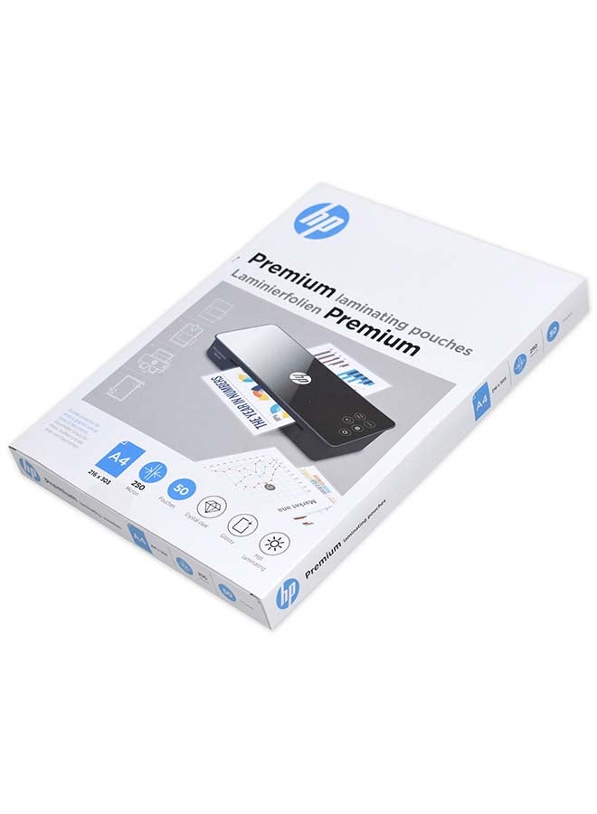 HP 50-Piece A4 Premium Laminating Pouch White - Image 2