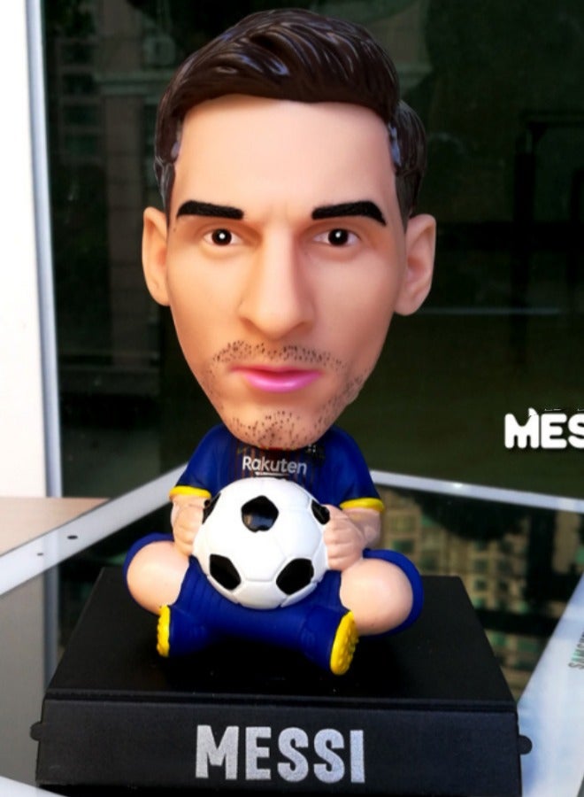 EBMINI Creative Q-version Football Star Figurine Car Ornament 