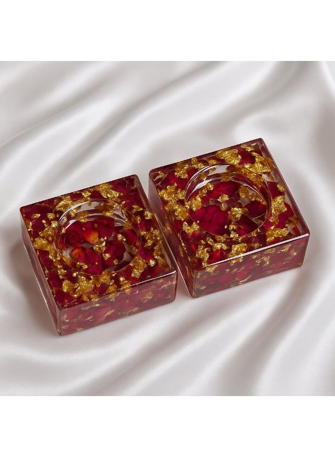Ready For Chai Handmade Tealight Candle Holders – Elegant Festive Decor for Diwali & Celebrations (Set of 2)
