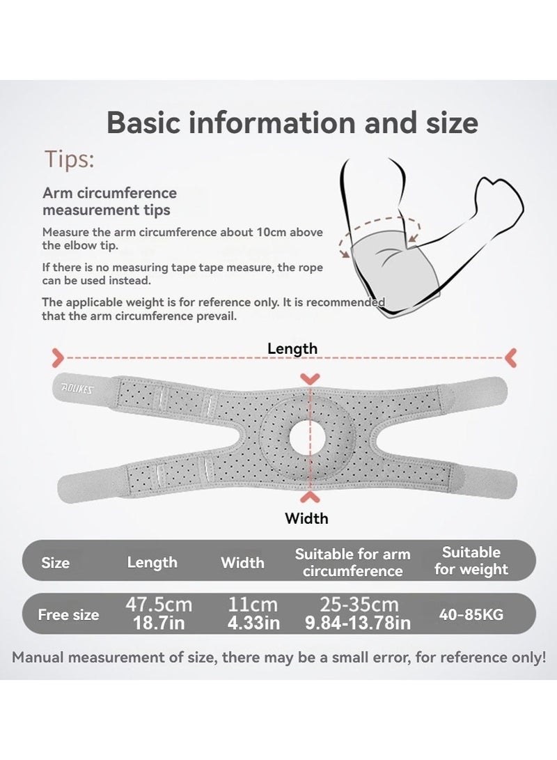 AOLIKES 1-Pcs Elbow Compression Sleeves, Tennis Elbow Protectors for Men and Women, Suitable for Elbows of Tennis, Golf, Badminton Players - Image 5