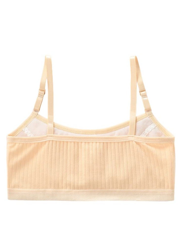 Girls Bra, Girls' Lined Training Bra Cotton Cami Adjustable Straps for 9-14 Years, Mix 6 Colors, Cotton Bra with Pads Shorts Tank Tops Bralette Girls Sports Bras Sleep Bra Everyday Bra( 6Pack) - Image 5