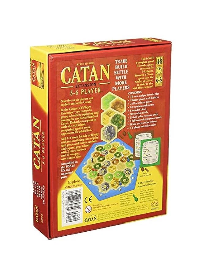Catan - Board Game 5-6 Player EXTENSION - Expand Your  Game for More Players, Strategy Game for Kids and Adults, Ages 10+, 3-6 Players, 60-90 Minute Playtime, Made by  Studio - Image 1