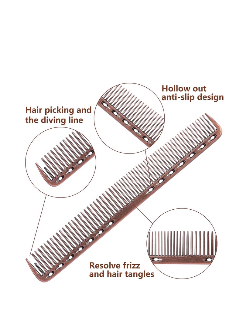 SYOSI Hair Combs Aluminum Fine Pro Tail Combs Set Salon Hair Styling Tools Hair Stylist Accessories Daily Use Strong Durable Anti Static  for Men Woman 4PCS - Image 2