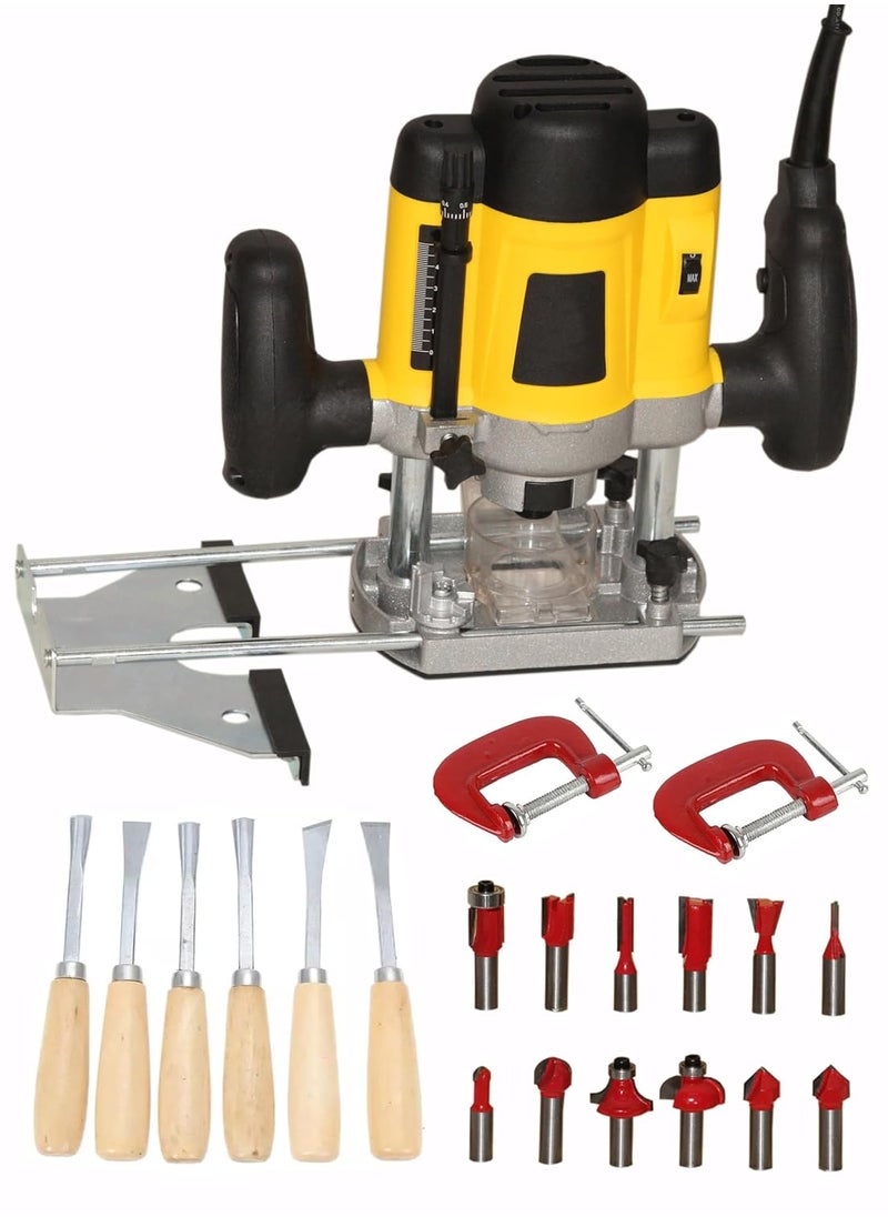 Digital Craft Digital Craft Electric Multifunction Woodworking Carving Machine Trimming Machine Slotting Machine Furniture Processing Tools Electric Router Machine kit6Pc Wood Carving Set2 G Clamp  - Image 1