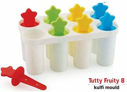sba prime Set 8 Mould Plastic Ice Cream Candy Kulfi Maker Mould ice Stick Trays - Image 3