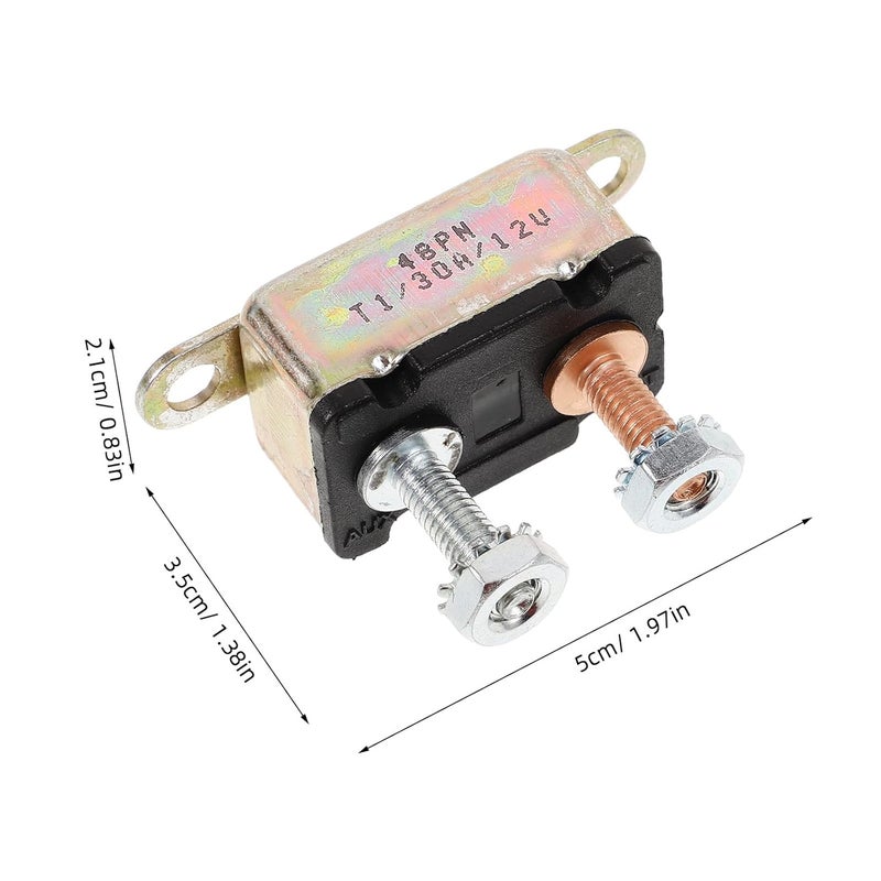 Auto Reset Circuit Breaker 30a 12v Dc Resettable Overcurrent Protection for Car, Rv, and Boat Electrical Systems - Image 2