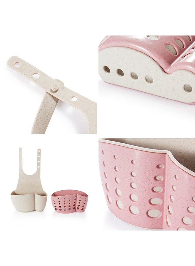 Kitchen Sink Drain Basket And Holder Pink  - Image 4