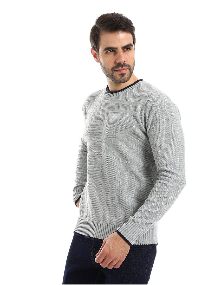 Caesar - Wool Mens Pullover With Multi Design - Image 1