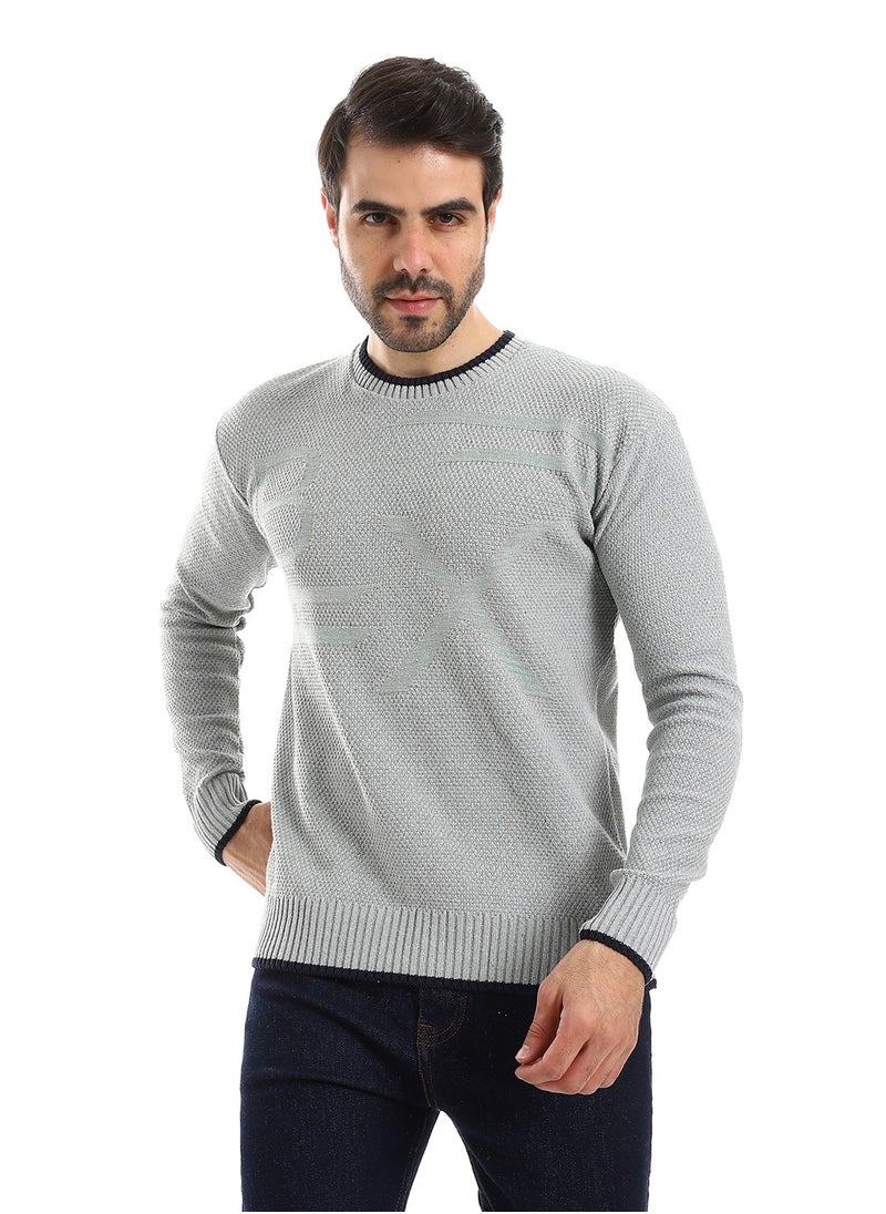 Caesar - Wool Mens Pullover With Multi Design - Image 1