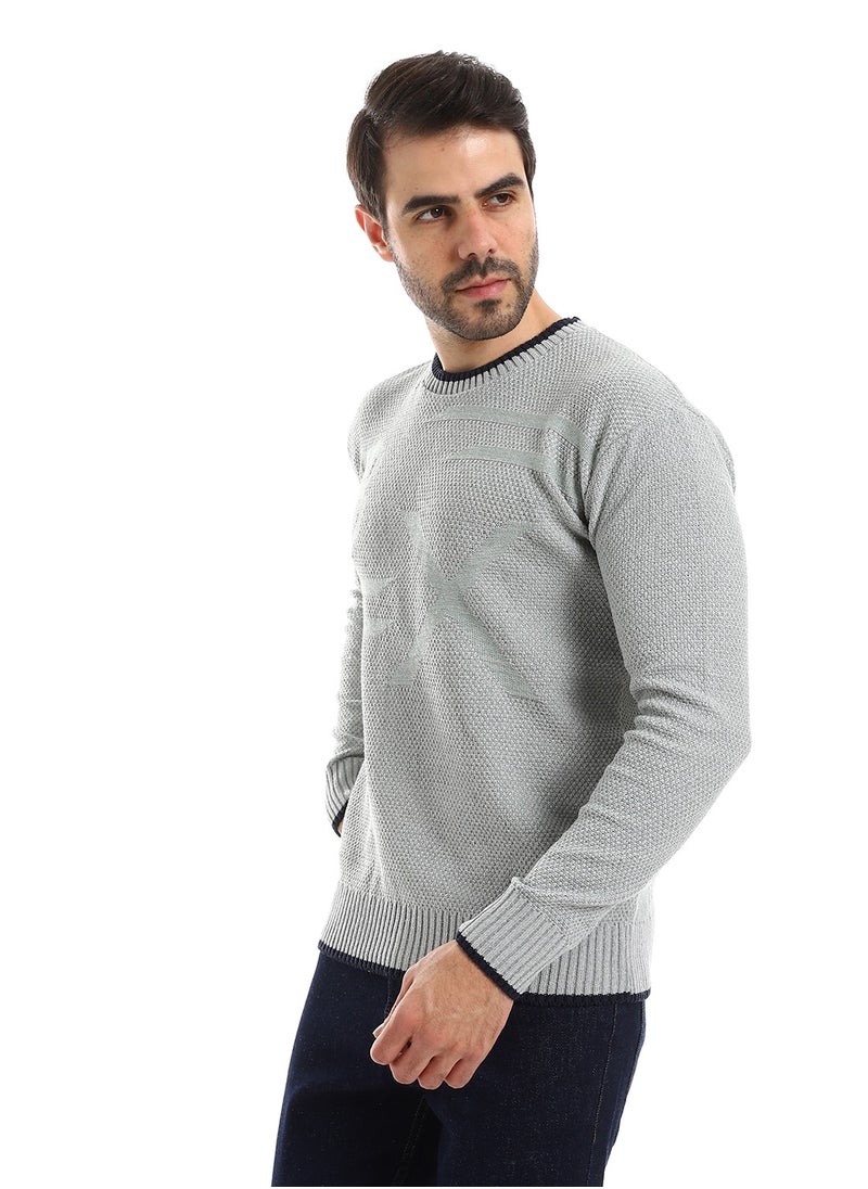 Caesar - Wool Mens Pullover With Multi Design - Image 1