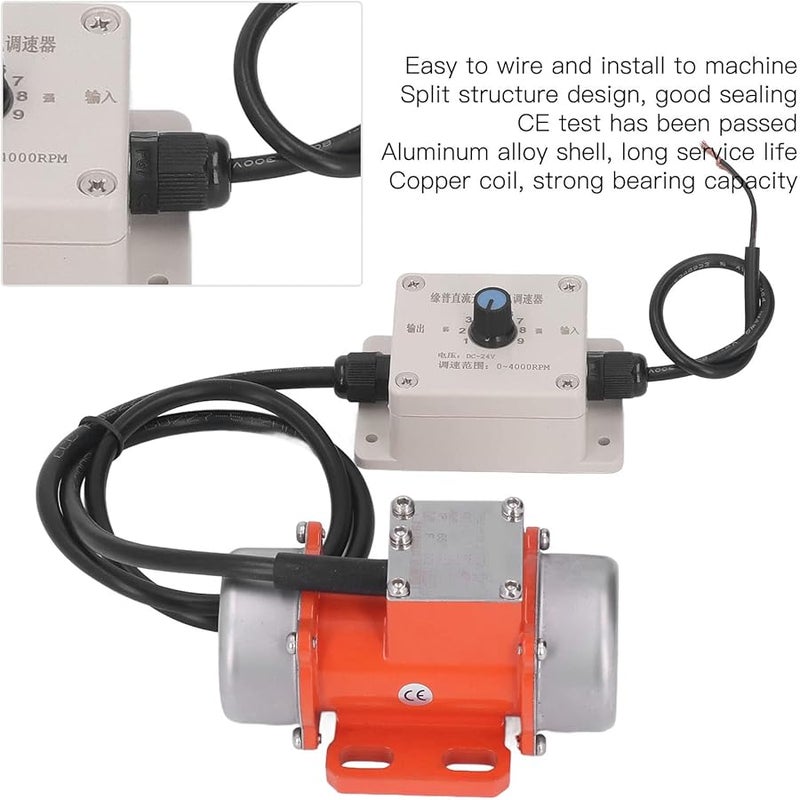 DC12V Electric Concrete Vibrator Motor 30W 4000RPM IP65 Waterproof with Speed Controller - Image 4