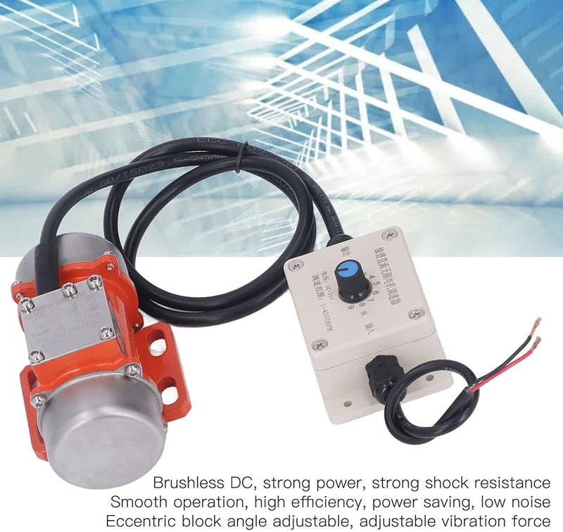 DC12V Electric Concrete Vibrator Motor 30W 4000RPM IP65 Waterproof with Speed Controller - Image 3