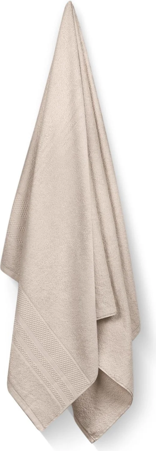 Bluenity Softy - Set of 2 Cotton Hand/Face Towels 50 x 90 cm Beige