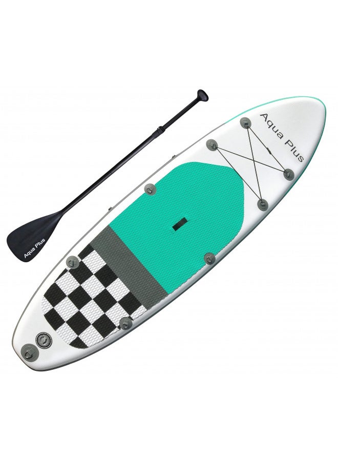 Aqua Plus - Aqua Plus 6inches Thick Inflatable SUP for All Skill Levels Stand Up Paddle Board,Paddle,Double Action Pump,ISUP Travel Backpack, Leash,Shoulder Strap,Youth,Adult Inflatable Paddle Board - Image 1