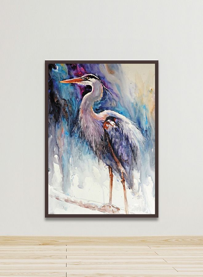 ماركتنا لوحة جدارية قماشية فنية لتزيين الحائط بتصميم عصري مع برواز بني مجوف مقاس 120x80سم قطعة واحدة - Image 1