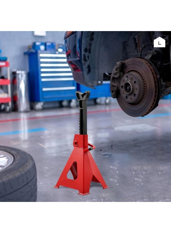 Jack Stand 3 Ton-2 Piece 2.5kg- Heavy-Duty Easy to Use Automotive Lifting Stands with Adjustable Height and Ratchet Mechanism Ideal for Vehicle Maintenance Tire Changing and Undercarriage Work - Image 2