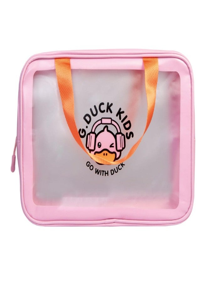 Homestrap Multi-Functional Large Toiletry Storage Wash Bag | Waterproof Wash Bag with Zipper Handle and Transparent Display | Travel Organizer for Bath Accessories & Grooming Kit | Pink - Image 1