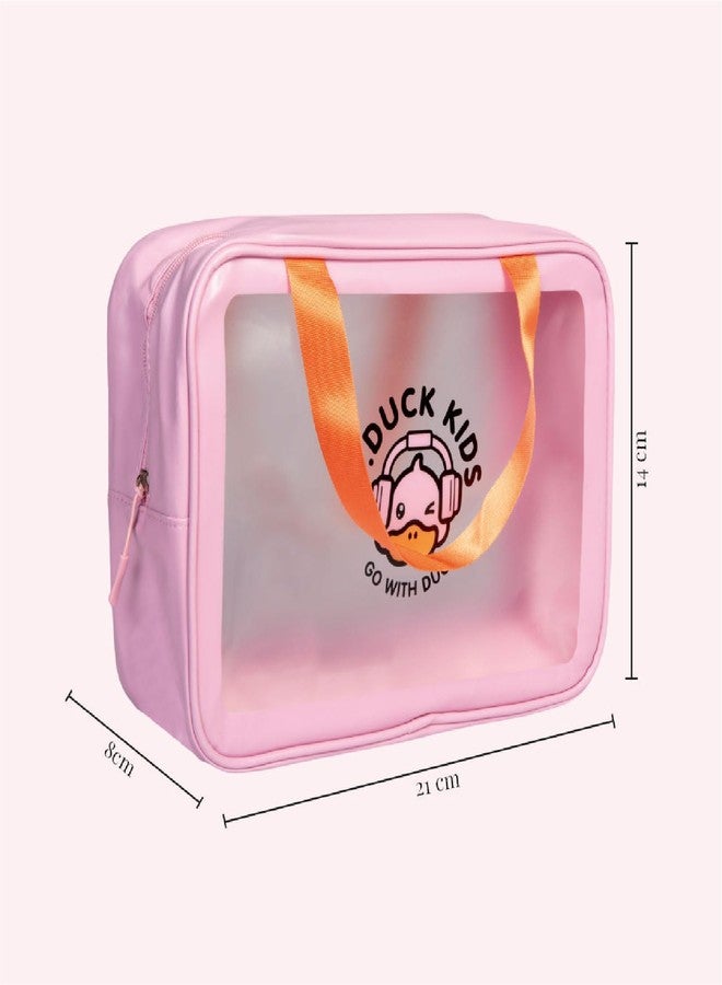 Homestrap Multi-Functional Large Toiletry Storage Wash Bag | Waterproof Wash Bag with Zipper Handle and Transparent Display | Travel Organizer for Bath Accessories & Grooming Kit | Pink - Image 2