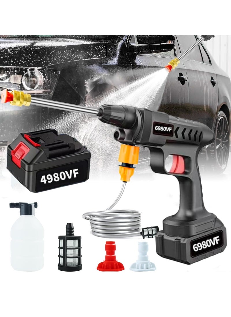 Sharpdo Portable Cordless Pressure Washer Gun Car Wash Pump, Electric 18000 mAh Battery Powered Pressure Washers, 652 PSI, for Car, Home & Garden Watering  - Image 1
