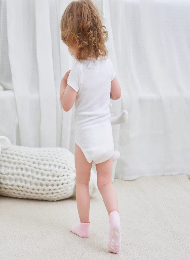 ZAPLES Baby Girls Non Slip Grip Ankle Socks with Anti Skid Soles for Infants Toddlers, Polychrome, 12-36 Months - Image 4