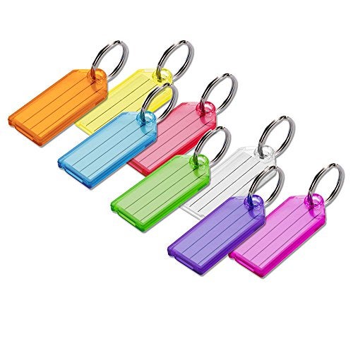 Lucky Line Key Tag with Split Ring; 100 Per Box; Assorted Colors (10400) - Image 1