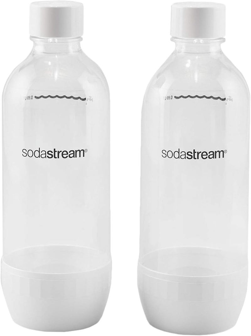SodaStream Carbonating Bottle, 1 liter, White (Pack of 2) Multi-use qualified quality - Image 2