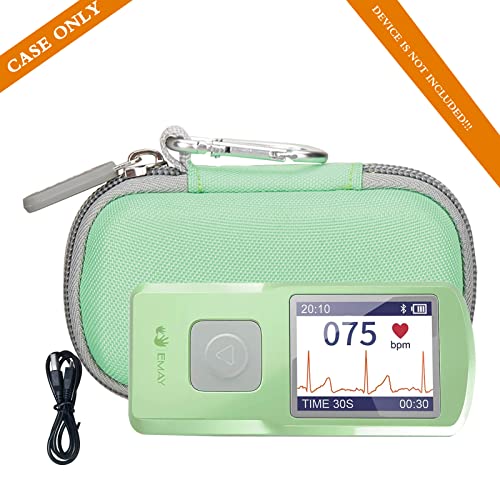 Aproca Green Hard Travel Carrying Storage Case, for EMAY Portable ECG Monitor Wireless EKG Monitoring Devices - Image 5