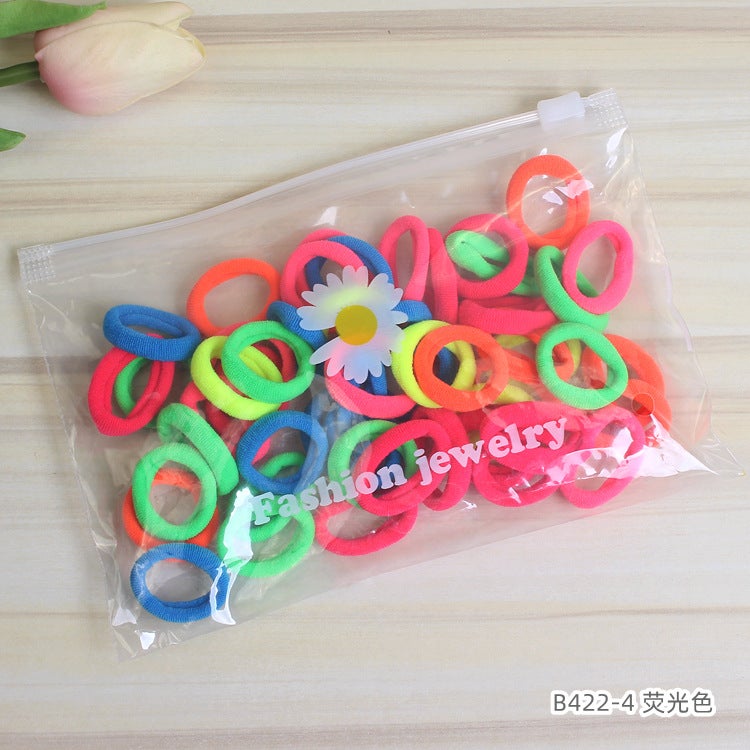 Loquat Chic Kids 50-Pack Knitted Hair Ties 4 #50 fluorescent strips