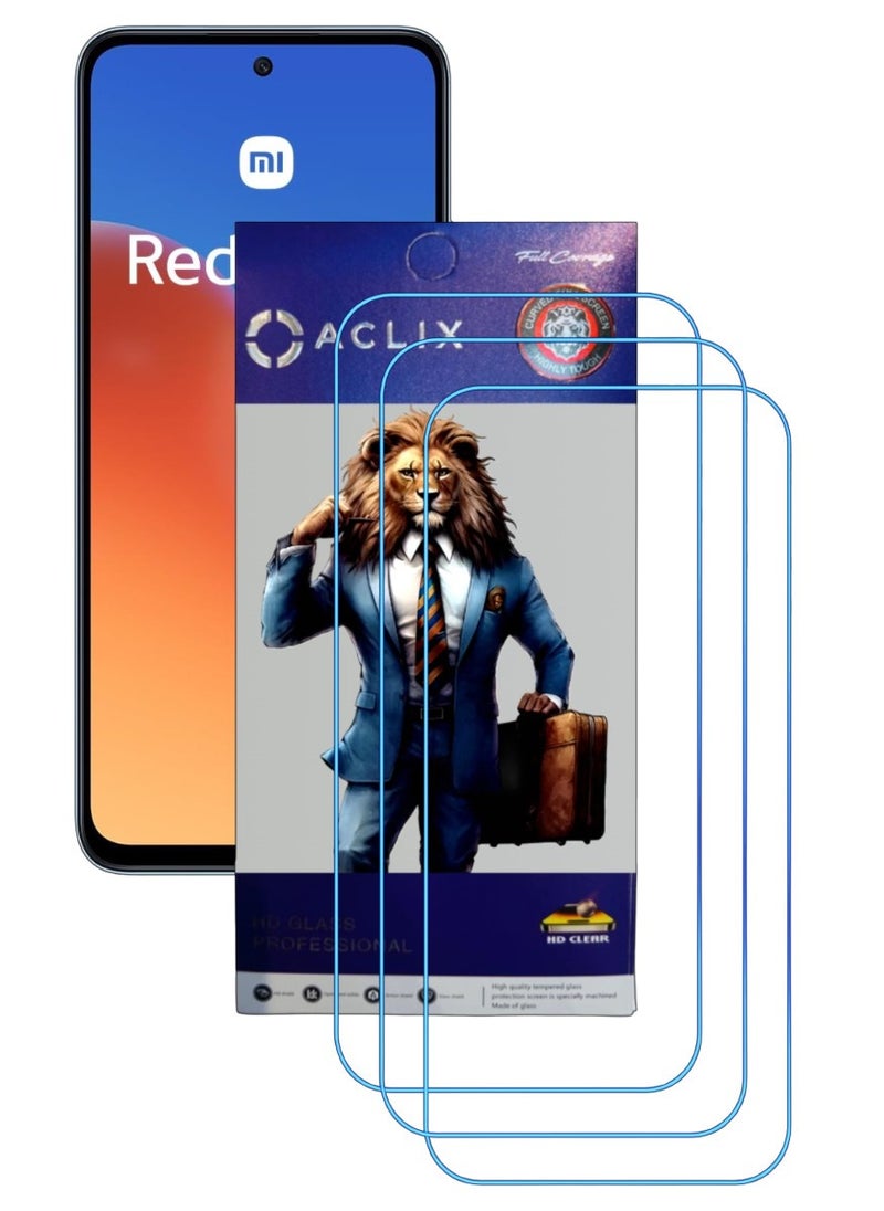 ACLIX 3 Pieces Antistatic ESD Dustproof Premium Quality High Definition Clear Tempered Glass Screen Protector Designed For Xiaomi Redmi 12 - Image 1
