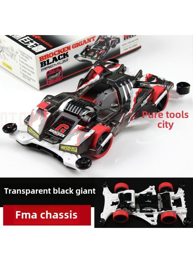 Xingda Four-Drive Brothers Daxing S2 Four-Drive Triangle Arrow Victory Charge Pioneer Sonic Assembled Boy Gift-Color:Maroon Fma Transparent Black Giant-Scale:Car + Motor + Faucet + 1,000 Mah Battery - Image 1