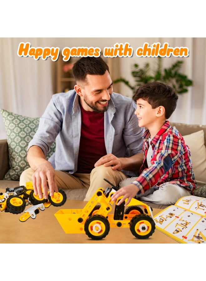 HALAMODO Children'S STEAM Educational Building Blocks Set , With Nuts And Bolts For Assembly , 8 in 1 Early Learning Toy Kit, Cultivate Hands-On Ability & Hand-Eye Coordination, Ideal Intelligent Toy Gift For Boys Girls and Party Favor, Promotes Parent-Child Interaction, Yellow/Black - Image 2