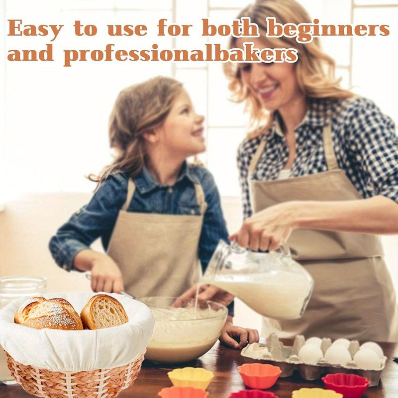 2pcs Pink Banneton Basket Liner Cloths Bowl Covers for Bread Proofing - Image 4