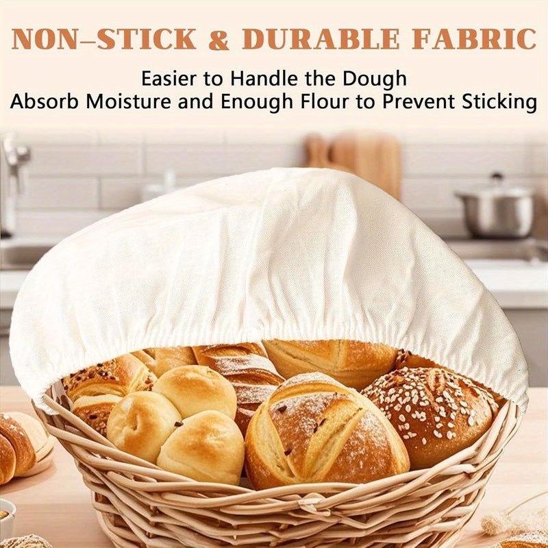 2pcs Pink Banneton Basket Liner Cloths Bowl Covers for Bread Proofing - Image 5