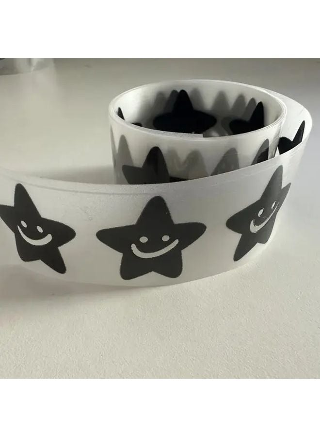 Colorful Reflective Glitter Star Stickers Roll DIY Heat Transfer Film Durable Plastic - Image 1