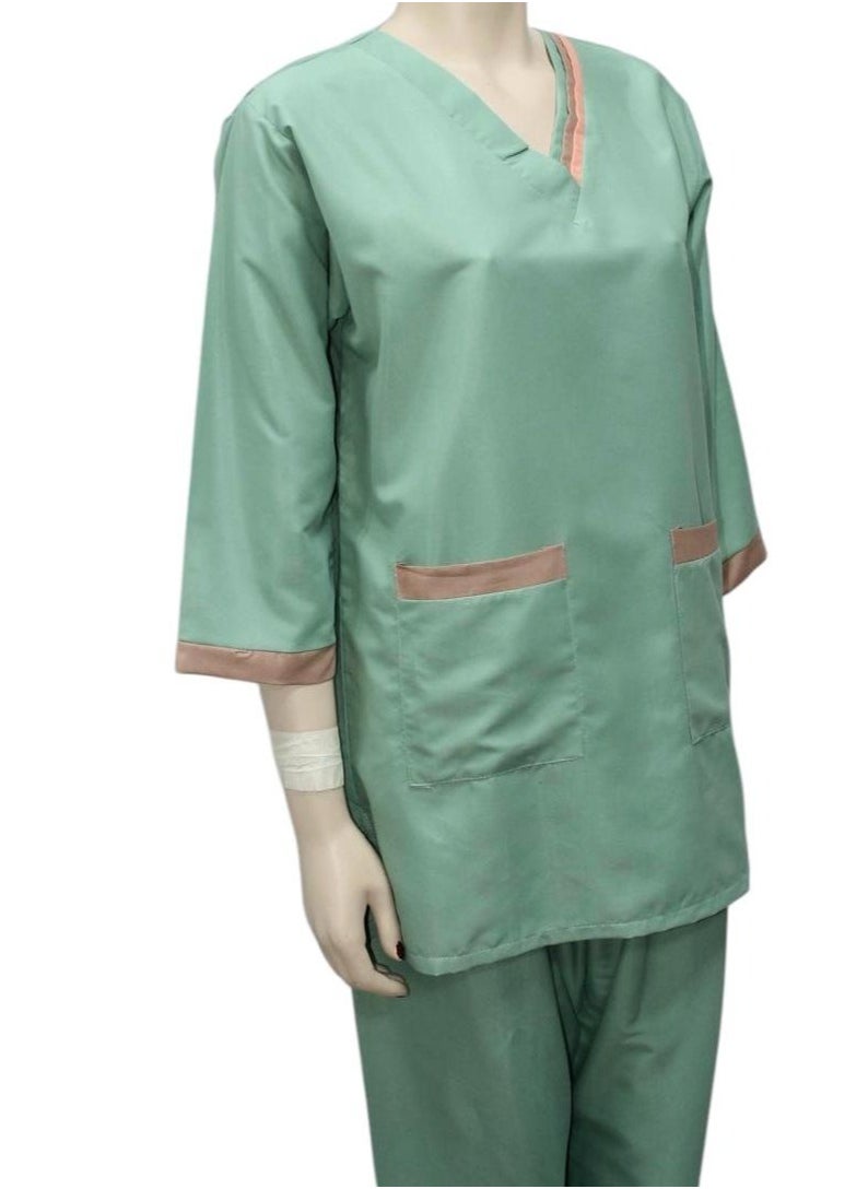 1home - Housemaid Uniform Maid  Nanny Scrub Suit 3 piece set - Image 1