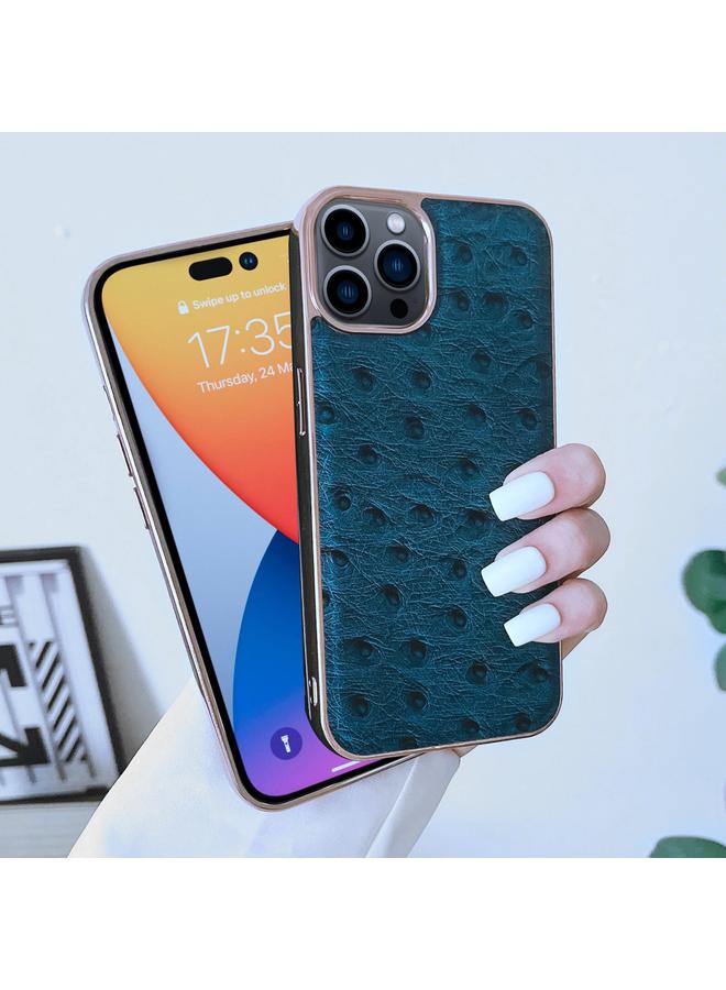 S-TOP Case For iPhone 14 Pro Genuine Leather Ostrich Texture Nano Case - Image 4