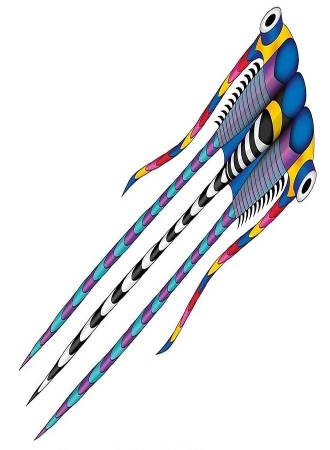 برين ستورم طائرة ورقية ثلاثية الأبعاد عملاقة من النايلون على شكل جناح ثلاثي الفصوص - ارتفاعها 15.75 قدمًا (189 بوصة). - Image 2