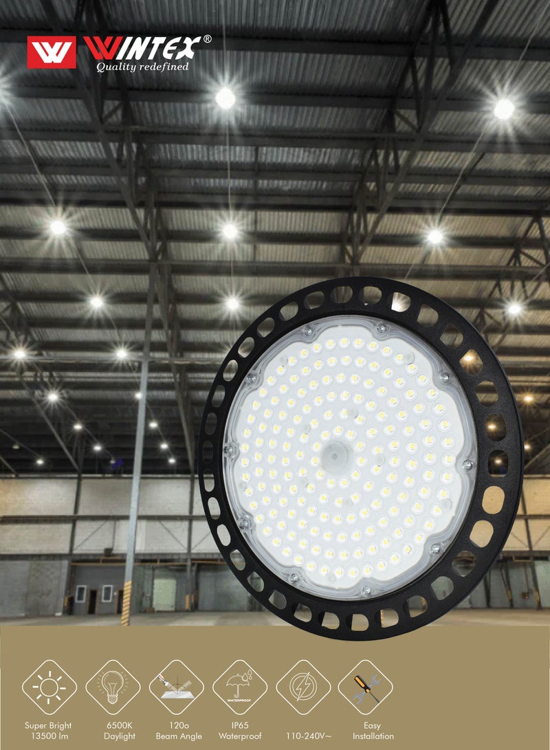 وينتكس كشاف LED عالي الأداء بشكل UFO  تبديد ممتاز للحرارة: يعمل على تقليل السخونة لضمان أداء مستقر وعمر أطول.  حرارة منخفضة: لا يسخن كثيرًا، مما يجعله أكثر أمانًا وكفاءة.  استخدامات متعددة: مثالي للمستودعات، الورش، الكراجات وغيرها من المساحات الواسعة.  قوة 150 واط: يوفر إضاءة قوية ومناسبة للاستخدامات الصناعية والتجارية.  - Image 2