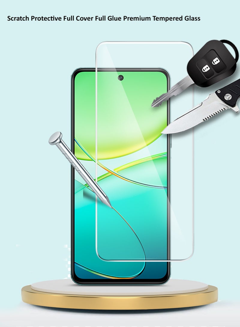 GMAX Premium Series Curved Edges 9H 2.5D Tempered Glass Screen Protector For Vivo Y38 / Vivo Y200t 5G 2024 Clear - Image 3