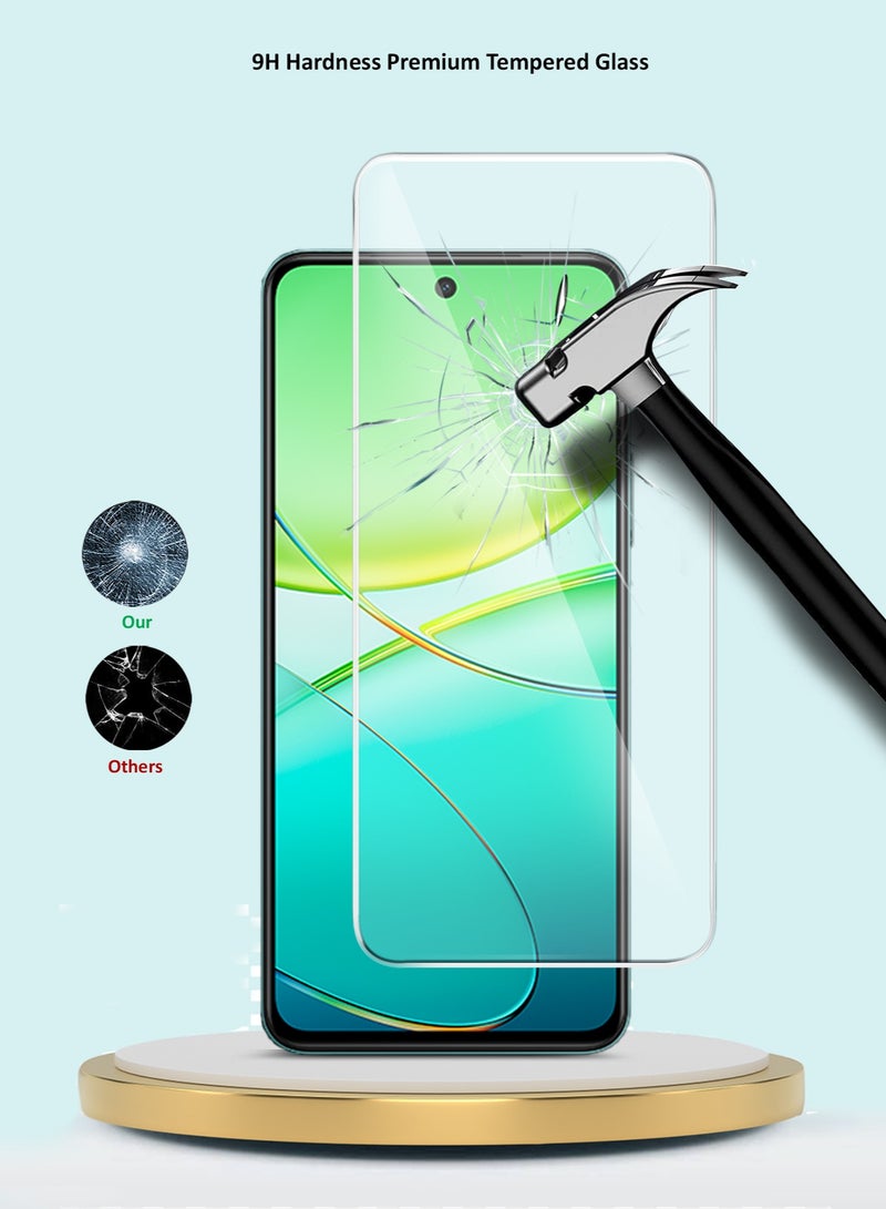 GMAX Premium Series Curved Edges 9H 2.5D Tempered Glass Screen Protector For Vivo Y38 / Vivo Y200t 5G 2024 Clear - Image 4